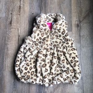 Girls Cheetah Vest Size 6X